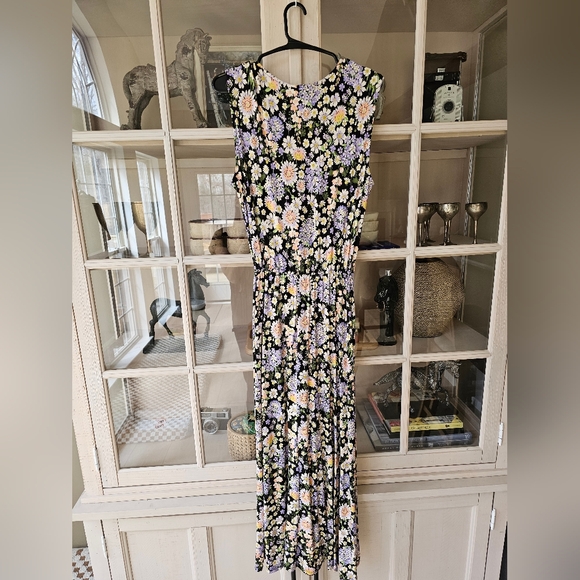 NWT Amour Vert Floral Midi Cottagecore Olive Knit Dress - Picture 3 of 7